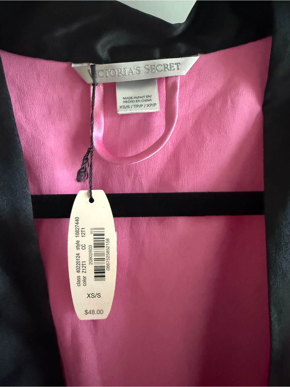 NWT Vintage Y2K Victoria’s Secret Pink Satin Kimono / Robe XS/S - Picture 3 of 4